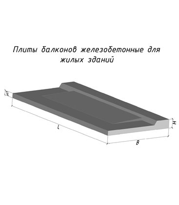 Балконные плиты консольные ПБК 36.12-5а