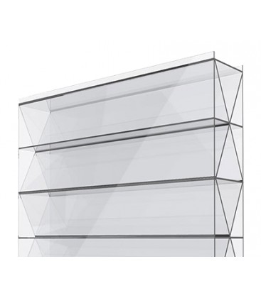 Поликарбонат сотовый 6х2,1х0,01. Титан. Solidprof. Цвет: прозрачный. Премиум.