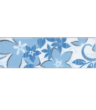 Плитка Cersanit Fiesta Цветок азул фриз 6х20