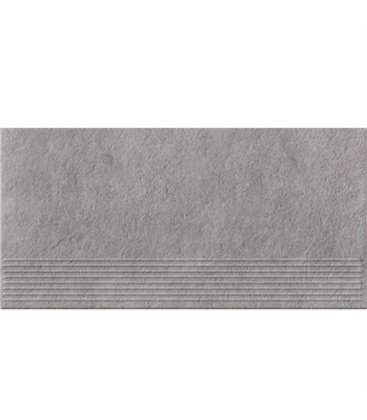 Плитка Opoczno Gres Dry river ступенька серый 29,55X59,4