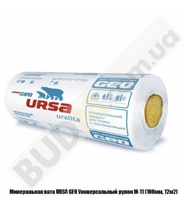 Минеральная вата URSA GEO Универсальный рулон M-11 (100мм, 12м2)