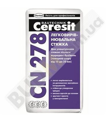 Легковыравнивающаяся стяжка Ceresit CN-278 (25кг)