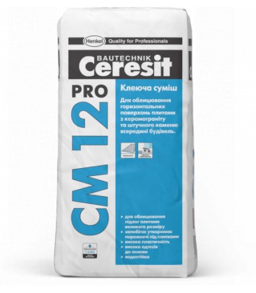 СМ 12 Pro клеящая смесь Ceresit, 27 кг
