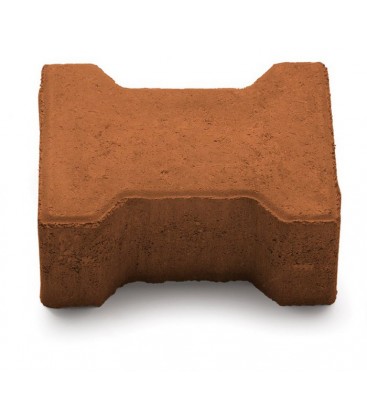 Тротуарная плитка Двойное «Т» 20х16х8. Цвет: янтарь.