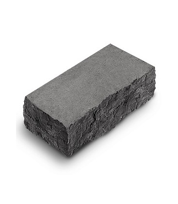 Фасадный камень "Рустик" угловой. Цвет: серый.